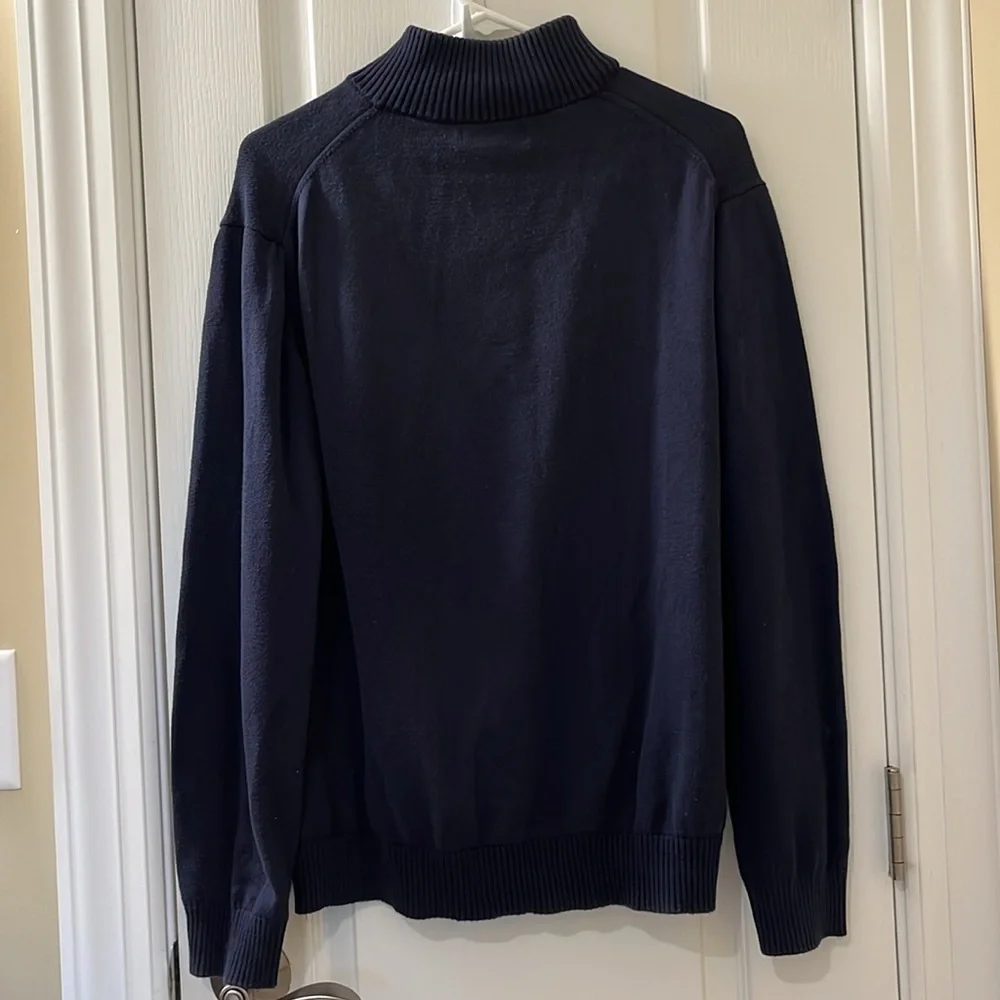 Nautica Men’s Navy/Gray 1/4 Zip Pullover Sweater Size L